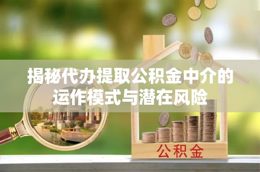 兴国揭秘代办提取公积金中介的运作模式与潜在风险