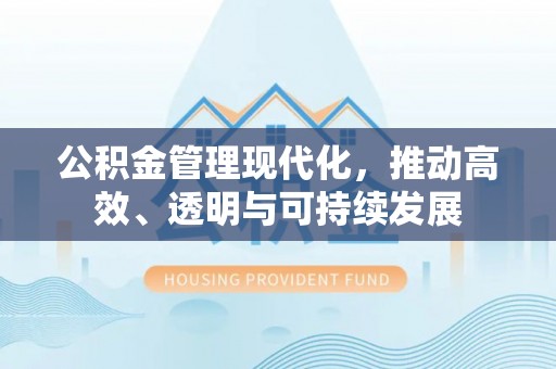 兴国公积金管理现代化，推动高效、透明与可持续发展
