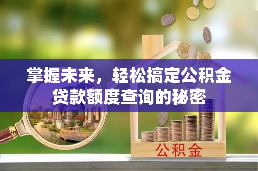 兴国掌握未来，轻松搞定公积金贷款额度查询的秘密