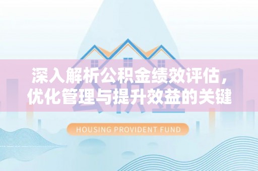 兴国深入解析公积金绩效评估，优化管理与提升效益的关键路径