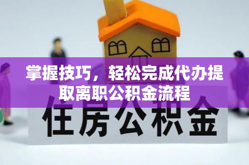 兴国掌握技巧，轻松完成代办提取离职公积金流程