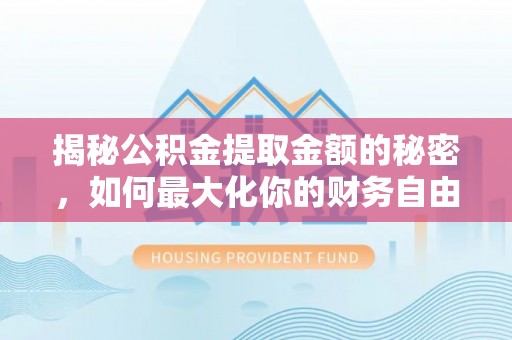 兴国揭秘公积金提取金额的秘密，如何最大化你的财务自由