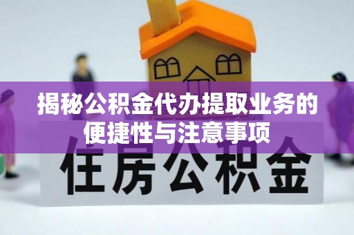 兴国揭秘公积金代办提取业务的便捷性与注意事项