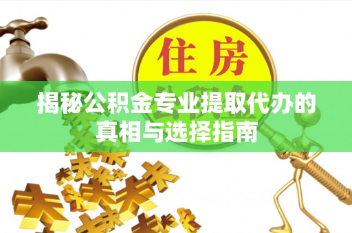 兴国揭秘公积金专业提取代办的真相与选择指南